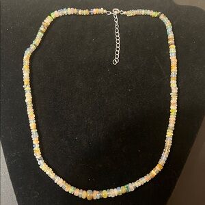 925 STERLING and FIRE OPAL NECKLACE